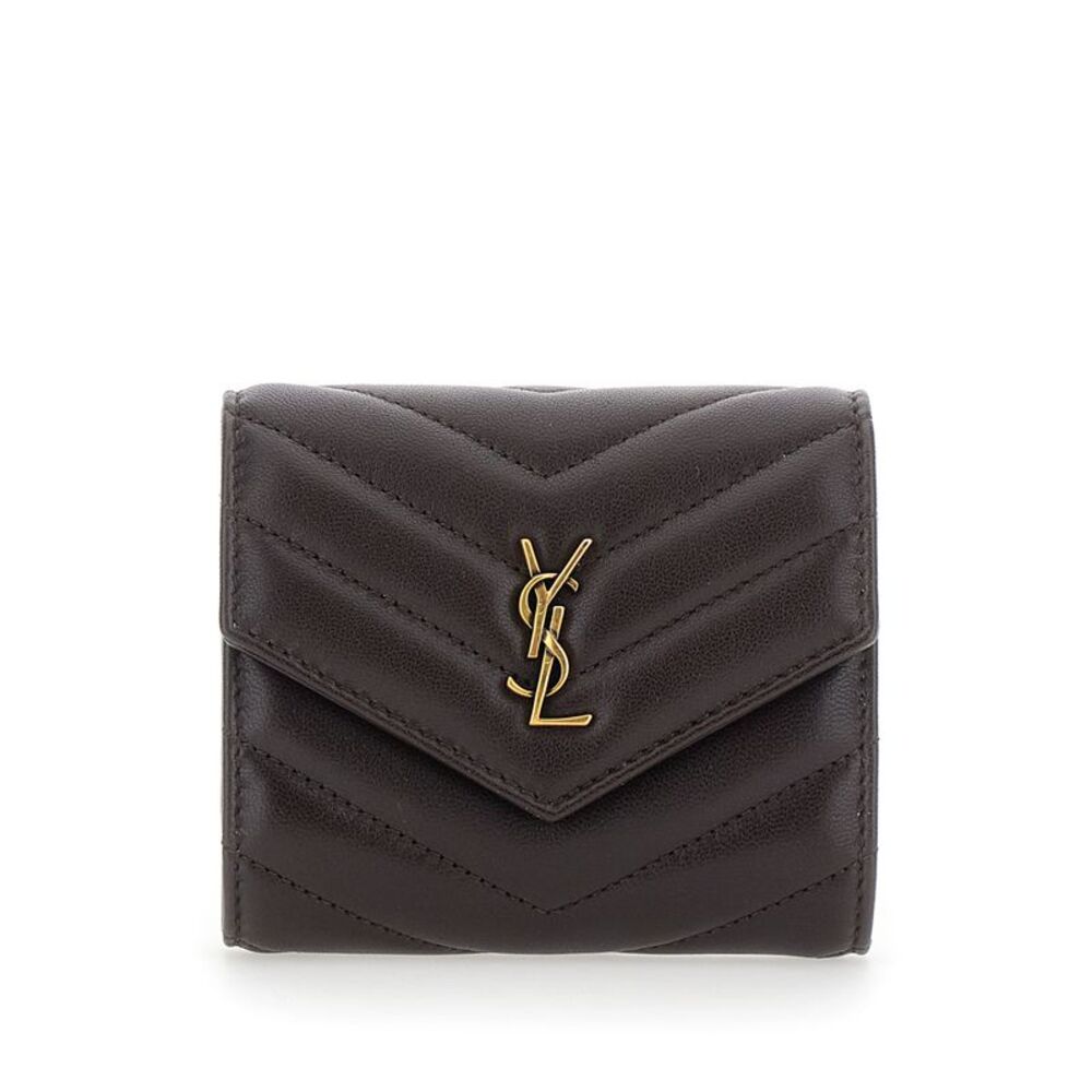 Saint Laurent Women Multifolded Wallet Agneau Souple Matelasse